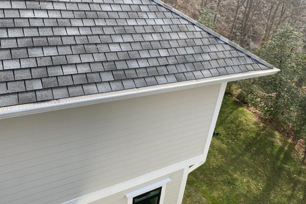 Leaf blaster gutter protection installation